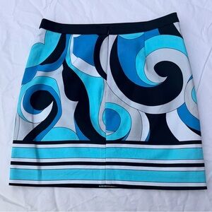 Vintage Abstract Mod Print Mini Skirt